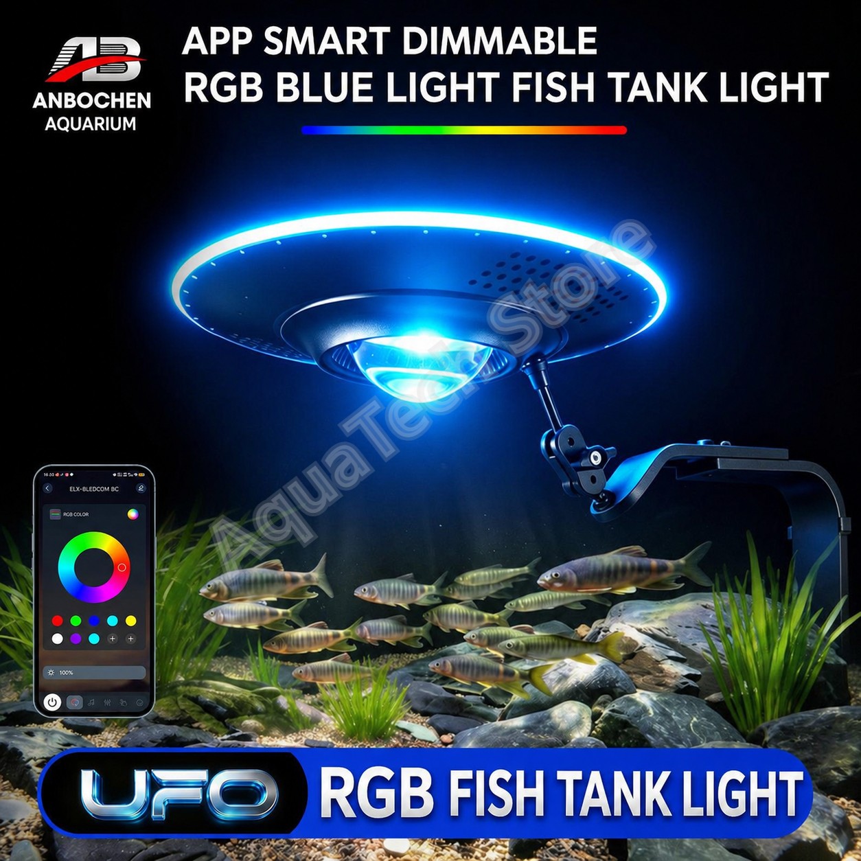 ANBOCHEN UFO RGB LED Aquarium  - Reef Lighting 评论和价格